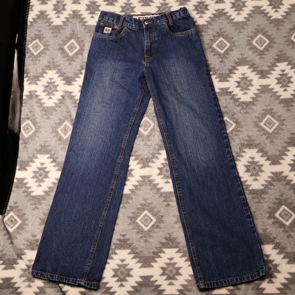 Cinch White Label Boys Jeans Size 16R 28x31" Dark Wash Straight Leg Denim